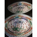 2x Asian Dragon Serving Plates. MARKED