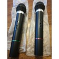 PAIR OF JUSE WIRELESS MICROPHONES.