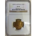1899 Full Sovereign Australia Melbourn Mint NGC XF45