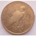1922  Silver USA peace dollar