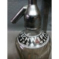 1960`s Vintage Glass Schweppes Soda Water (seltzer bottle or siphon)