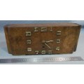 Beautiful wood antique mecanical mantel clock (Not tested no key)