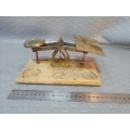 Vintage Brass and Wooden Postal Scale