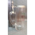 Gorgeous Large West German Glass Beer Stein