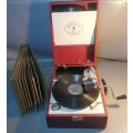 Awe inspiring!! Stunning Antique Gallotone Wonder Gramophone and Record Bundle