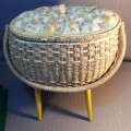 Charming vintage knitting basket