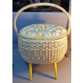 Charming vintage knitting basket