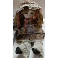 Very beautiful vintage handmade ragdoll - girl