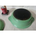 Very Large Vintage Enamel Cast Iron Pot