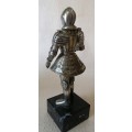 Magnificent Solid Pewter Knight in Armor