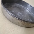 RARE LIBERTY TUDRIC PEWTER andAMP, GLASS HORS D`OEUVRES DISH BY ARCHIBALD KNOX
