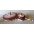Very Exquisite Levec Enameled Cast Iron Cookware - Good Condition