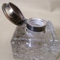 Stunning Vintage Sterling Silver and Crystal Inkwell (Hallmarked) no 1 of 2 on auction now