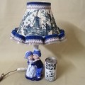 Very Beautiful Hand Painted Delft Table Lamp from Holland
