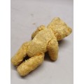 VINTAGE GOLDEN MOHAIR ARK BEAR COMPLETELY STUFFED WITH STRAW - 240MM