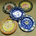 Five Handpainted Decorative Ceramic wall Plates By Ansie Aberdeen