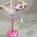 GLAMOROUS COCKTAIL GLASS WITH TALL COSMOPOLITAN GIRL BY HICCUP