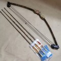 CAMO COMPOUND BOW WITH ARROWS SET (NEW)