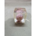 SEMI PRECIOUS STONE EGG ENCASED IN ACRYLIC GLASS PAPER WEIGHT 4 OF 6