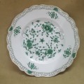 ORIGINAL MEISSEN GREEN INDIAN CAKE PLATE 1 OF 3 (NO FLAWS) 270mm
