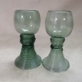 ANTIQUE ROEMER GLASS 1800 T0 1850 WINE GOBLETS