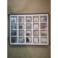 20 PIECE MIX MINERAL AND GEMSTONES MARKED SPECIMENS BOX SET NO 6 OF 9 ON AUCTION NOW