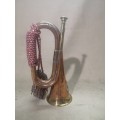 Beautiful antique trumpet of the Western Australian University Regiment