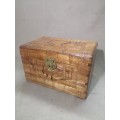 BEAUTIFUL BIG CARVED WOODEN CHEST JEWELRY BOX