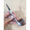 Vintage Pipe FALCON Made in England, Aluminum/Wood, Detachable