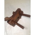 VINTAGE TIMBER AND BRASS PLOUGH PLANE