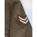 VINTAGE SADF TUNIC CATERING CORPS JACKET WITH CORPORAL STRIPES - SIZE LARGE