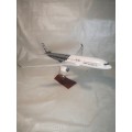 VERY LARGE AIRBUS A350 RESIN AIRCRAFT 1/142 ON DISPLAY STAND
