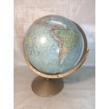 Vintage 1956 Replogle Land and Sea 12 Double Axis Raised Textured Globe - USSR