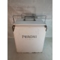 Magnificent Vintage Steel Peroni Italy Cooler Box With Opener