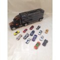 Vintage Truck Carrying Case With Die Cast Cars