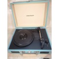 Crosley Cruiser Deluxe Briefcase Style Three Speed Portable Vinyl Turntable with Built-In Speakers