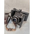 COLLECTIBLE VINTAGE VOIGTLANDER FOLDABLE CAMERA WITH LEATHER POUCH