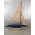 Vintage Line Control Model Hobby Sailing Yacht with a Weighted Keel