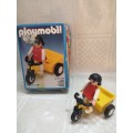 Vintage 1980`s  Playmobil 3359 - Girl and Tricycle with Box