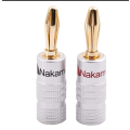 Nakamichi Speaker Connector Banana Straight Gold Plated 2x Pair  (four connectors)