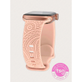 Boho Engraved Watch Band compatible with Apple watch 42mm to 49mm - Light pink