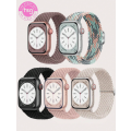 Cream Braided stretch Watch Band compatible with Apple watch 38 - 41mm