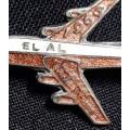 1965 EL AL Maccabi Game Trips Lapel Badge   `` Note The Pin ``       A87