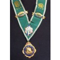 Vintage Enamel RAOB Masonic Collarette Grand Lodge Engaland   `` STUNNING ``     P21