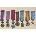 Belgium Miniature Set of 7 Medals    `RARE`