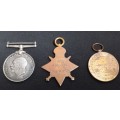 WW1 Trio Medal Group Rewarded to DVR F.E. WARD S.A.S.C.M.T.