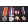 WW2 Medal Group Full Size  101974 C.V. STOWE      M30