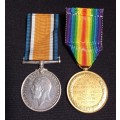 WW1 - WAR MEDAL and VICTORY MEDAL SJT. N.C.J. CARY  S.A.M.C.   ZZ2