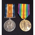 WW1 - WAR MEDAL and VICTORY MEDAL  PTE. E.S. SMITH  12TH S.A.I.                ZZ6