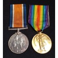 WW1 - WAR MEDAL and VICTORY MEDAL  M.D.R  D.A. WRIGHT  S.A.S.C.                ZZ3